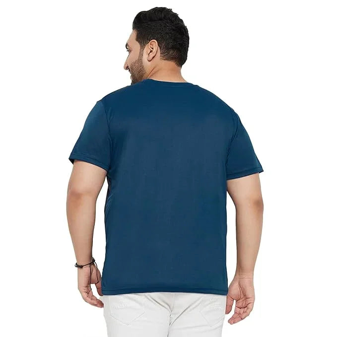 Men Plus Size Yang Colorblock Round Neck Tshirt - bigbanana