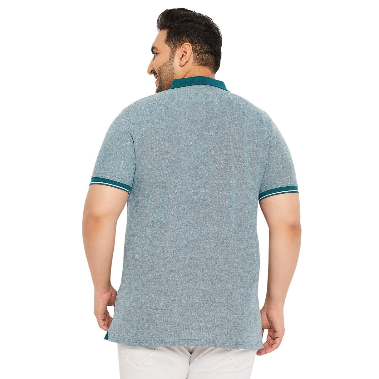 Men Plus Size Yango Colorblock Polo Tshirt - bigbanana