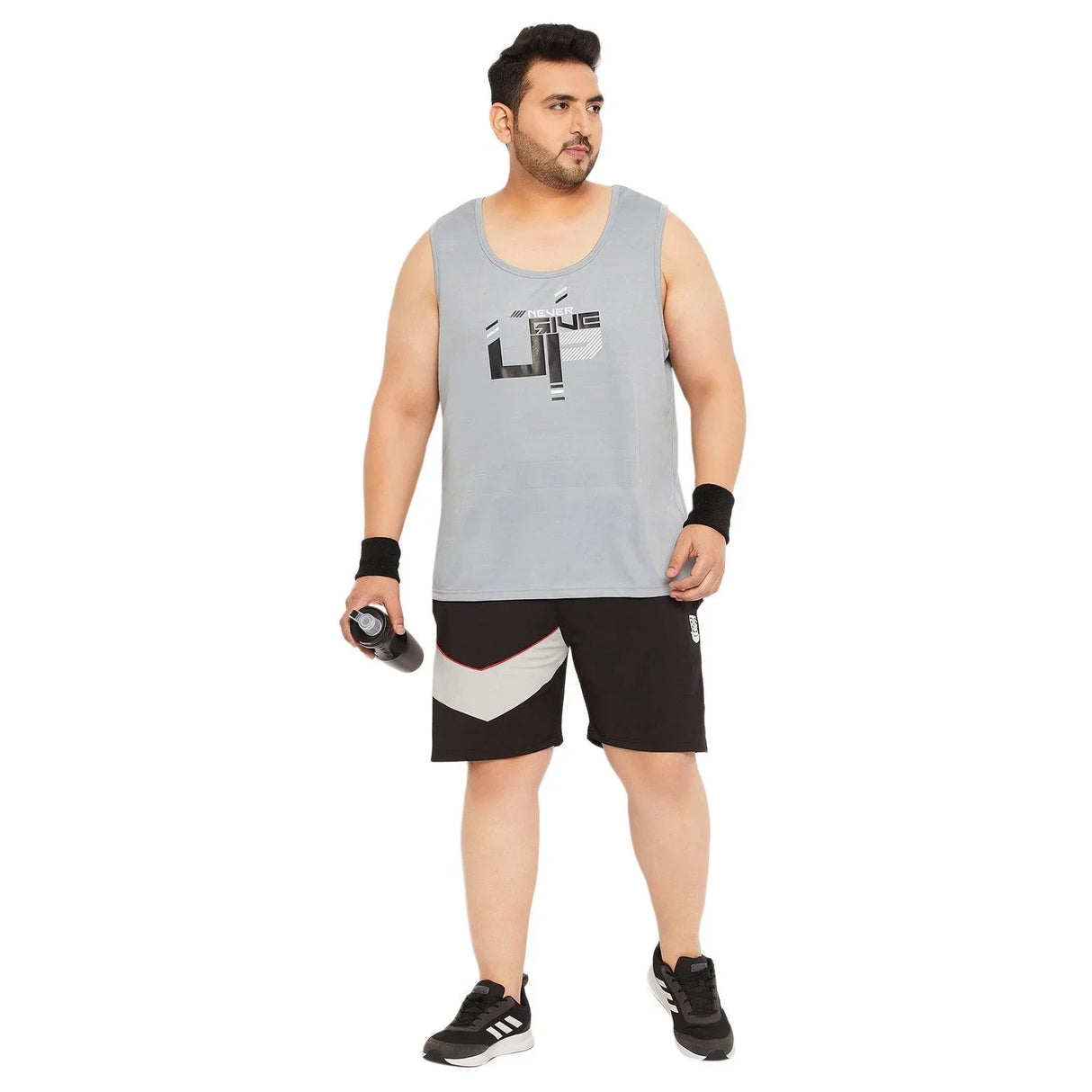 Men Plus Size Yokio Colorblock Shorts - bigbanana