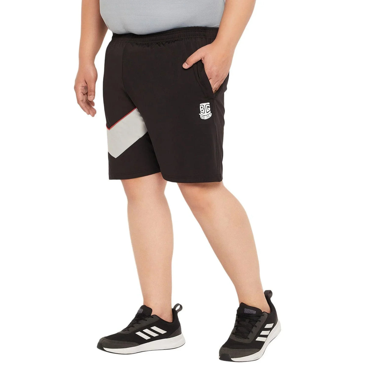 Men Plus Size Yokio Colorblock Shorts - bigbanana