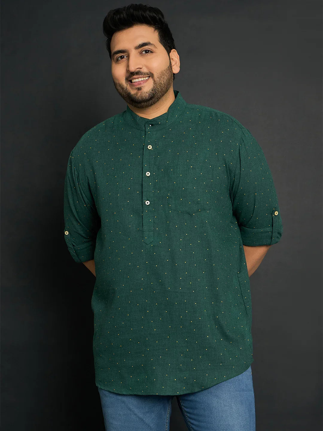 Men Plus Size Kane Printed Kurta - bigbanana