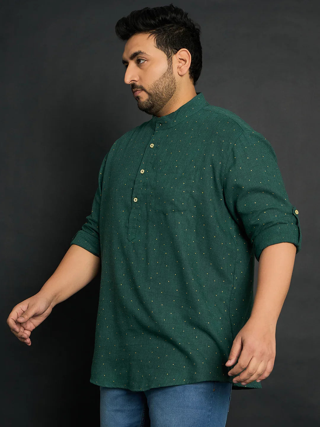 Men Plus Size Kane Printed Kurta - bigbanana