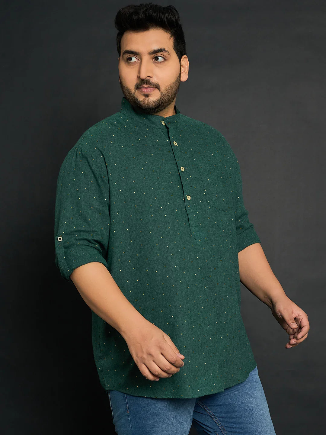 Men Plus Size Kane Printed Kurta - bigbanana