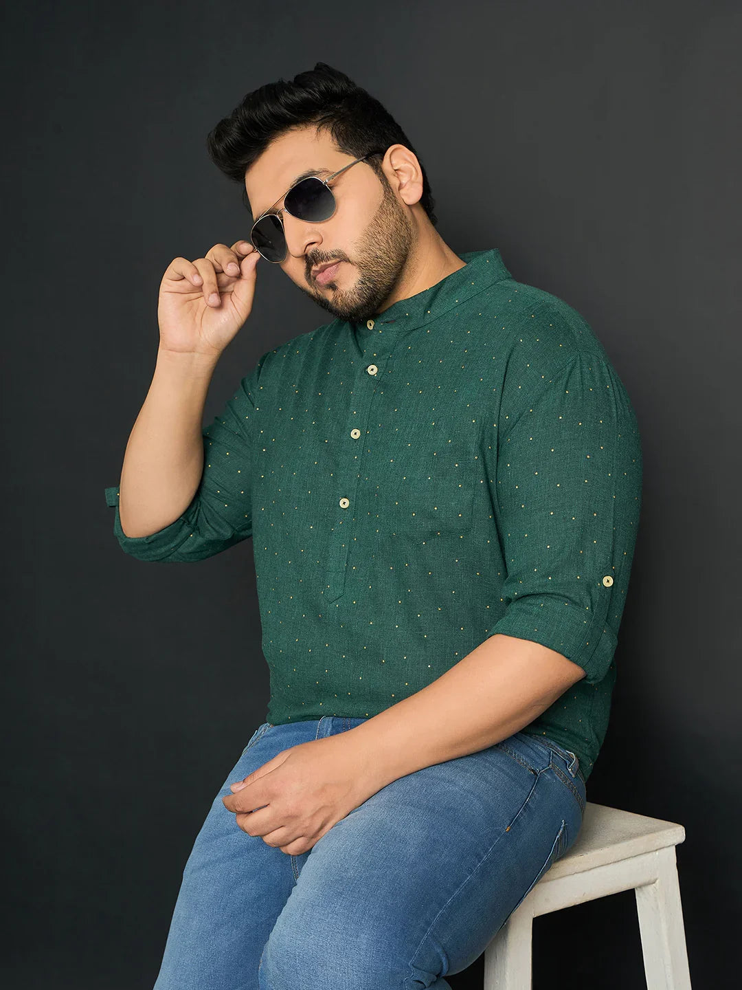 Men Plus Size Kane Printed Kurta - bigbanana