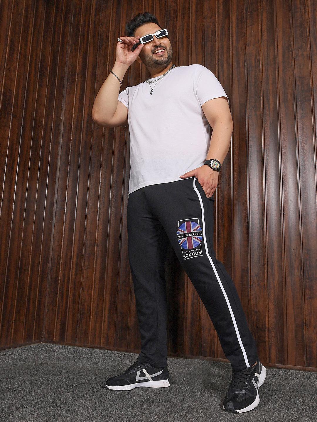 Men Plus Size Hogan Printed Trackpant - bigbanana
