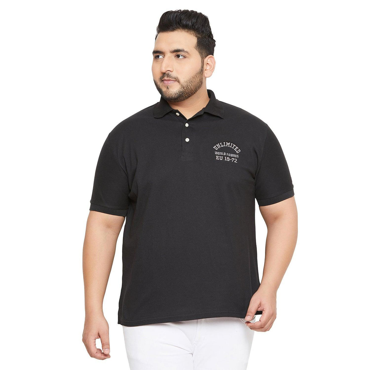 Men Plus Size Canberra Solid Polo Tshirt - bigbanana