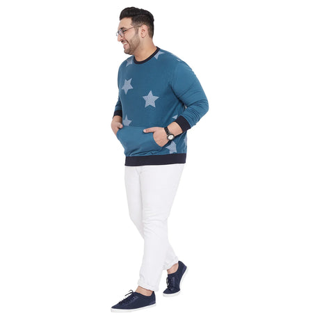 Men Plus Size Binky Printed Sweatshirt - bigbanana
