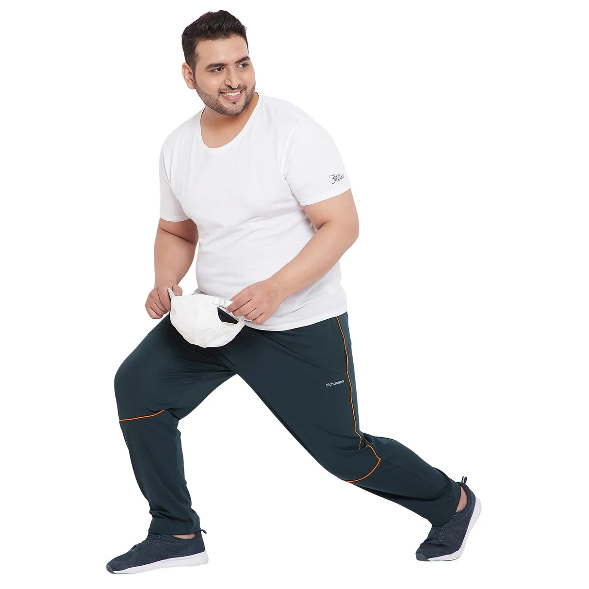 Men Plus Size Kacy Solid Trackpant - bigbanana
