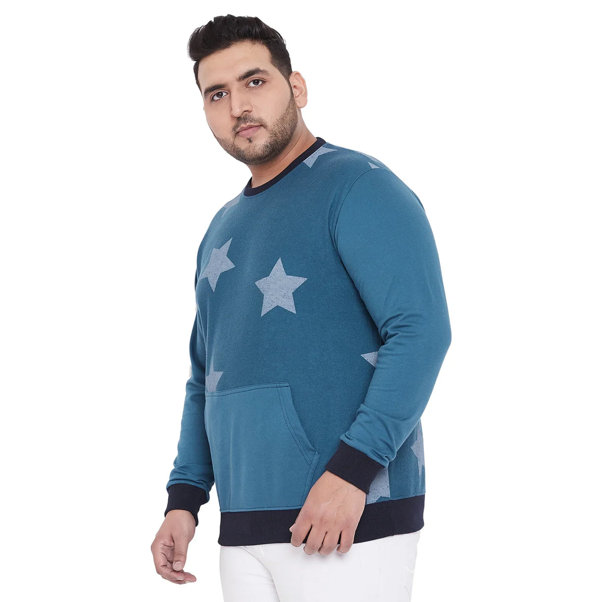 Men Plus Size Binky Printed Sweatshirt - bigbanana