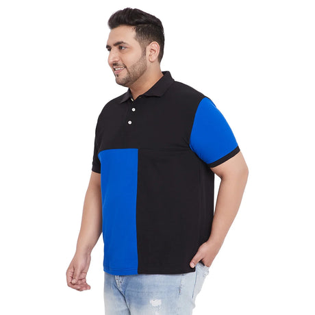 Men Plus Size Elliot Colorblock Polo Tshirt - bigbanana
