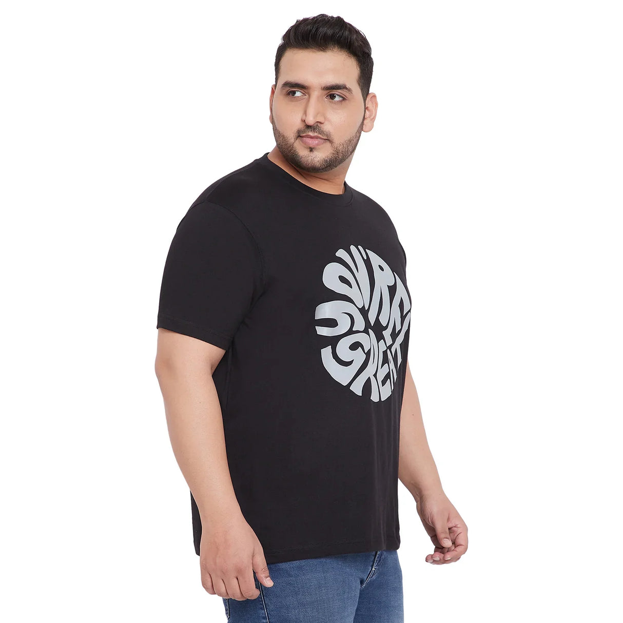 Men Plus Size Farlay-B Printed Round Neck Tshirt - bigbanana