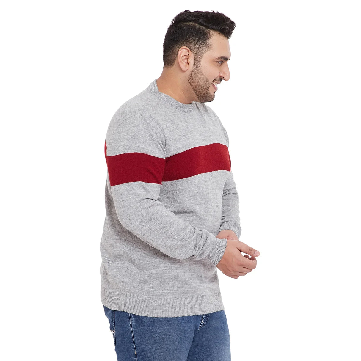 Men Plus Size Darik Solid Sweater - bigbanana