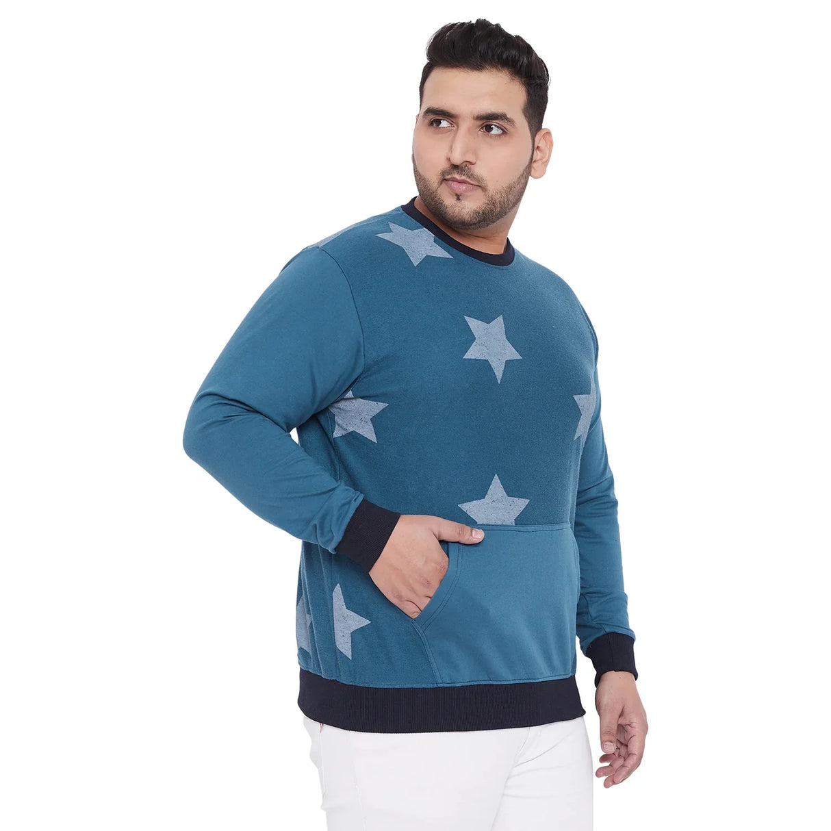 Men Plus Size Binky Printed Sweatshirt - bigbanana