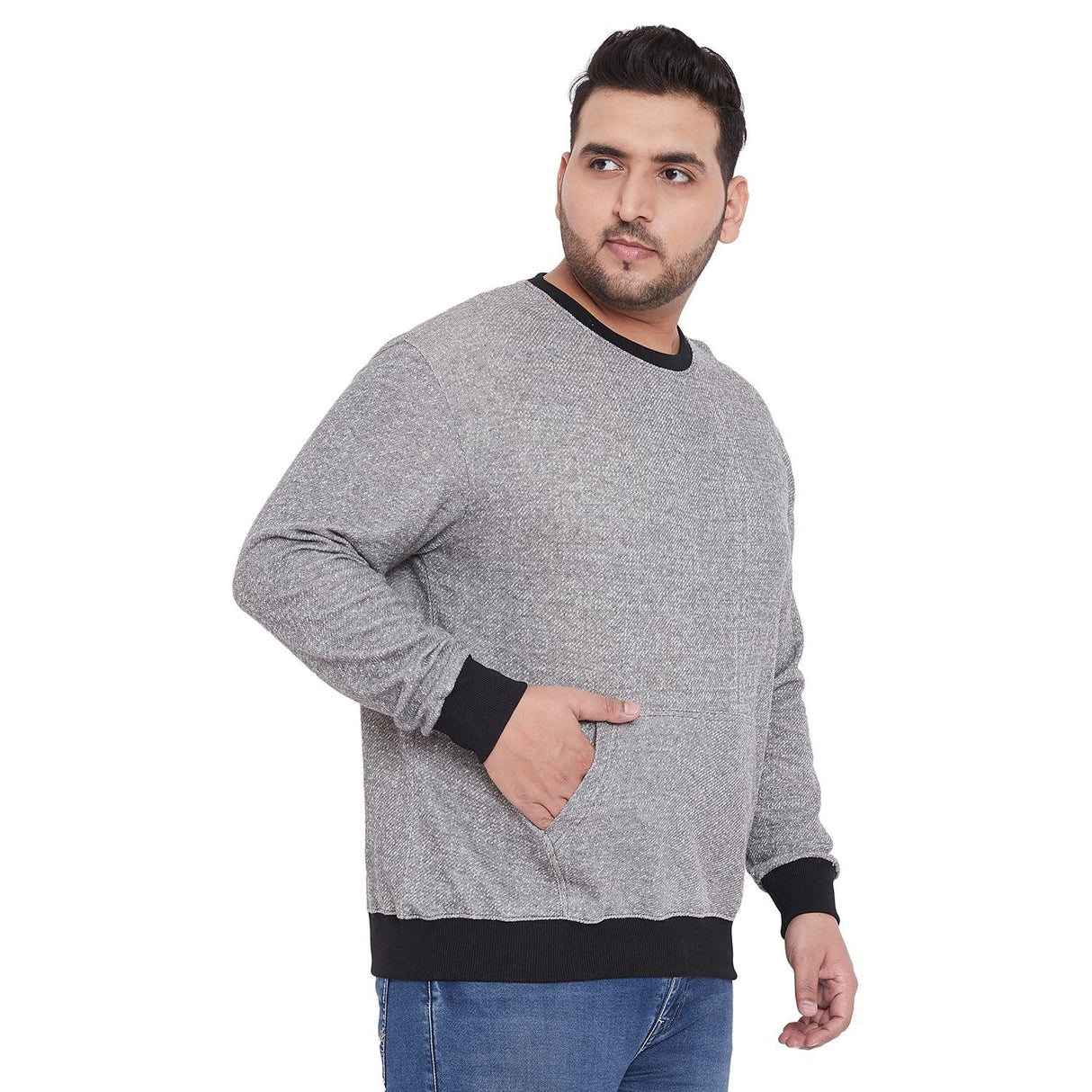 Men Plus Size Hayden Solid Sweatshirt - bigbanana