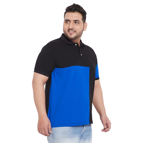 Men Plus Size Elliot Colorblock Polo Tshirt - bigbanana