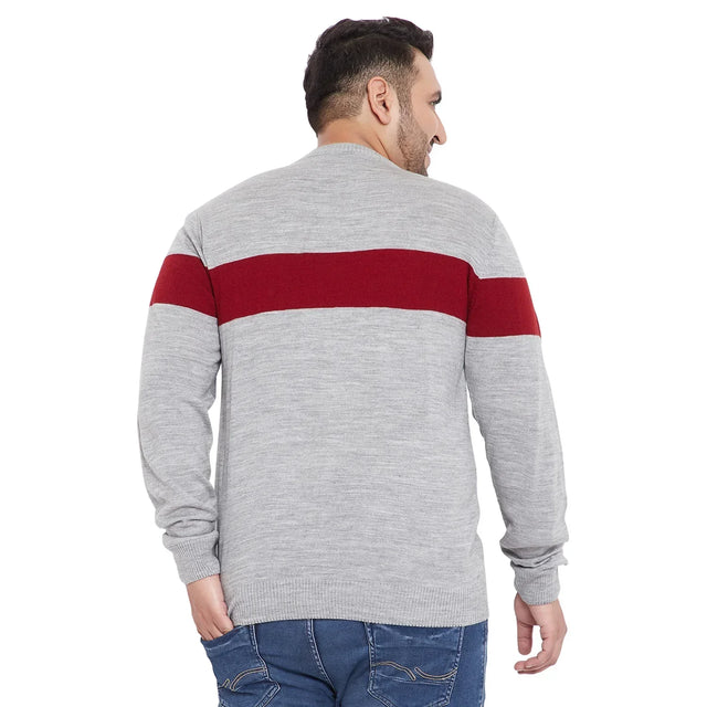 Men Plus Size Darik Solid Sweater - bigbanana