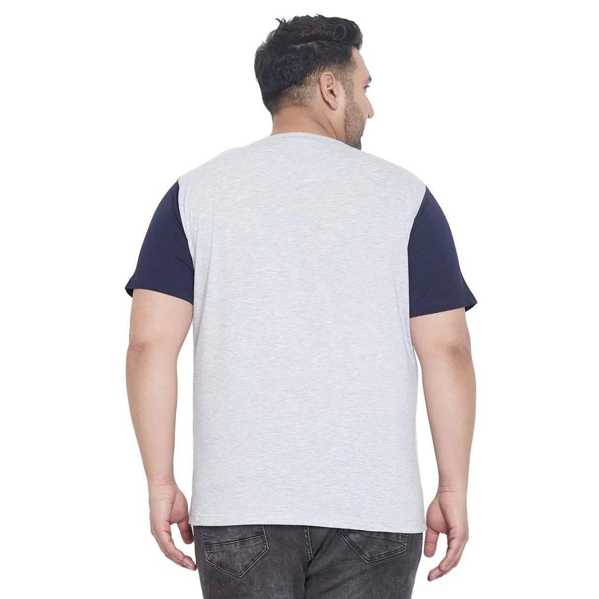 Men Plus Size Bay Solid Round Neck Tshirt - bigbanana