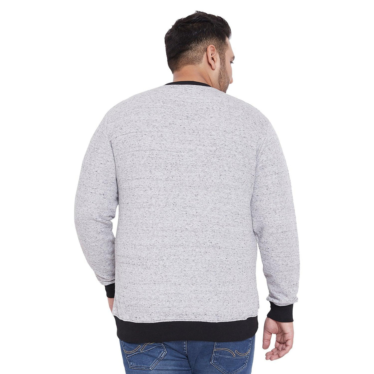 Men Plus Size Harrison Solid Sweatshirt - bigbanana