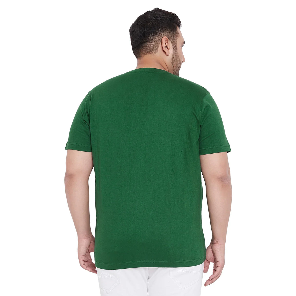 Men Plus Size Hagan GR Solid V Neck Tshirt - bigbanana