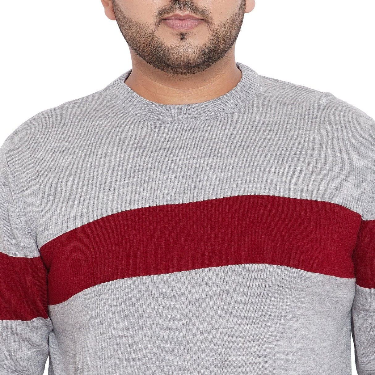 Men Plus Size Darik Solid Sweater - bigbanana