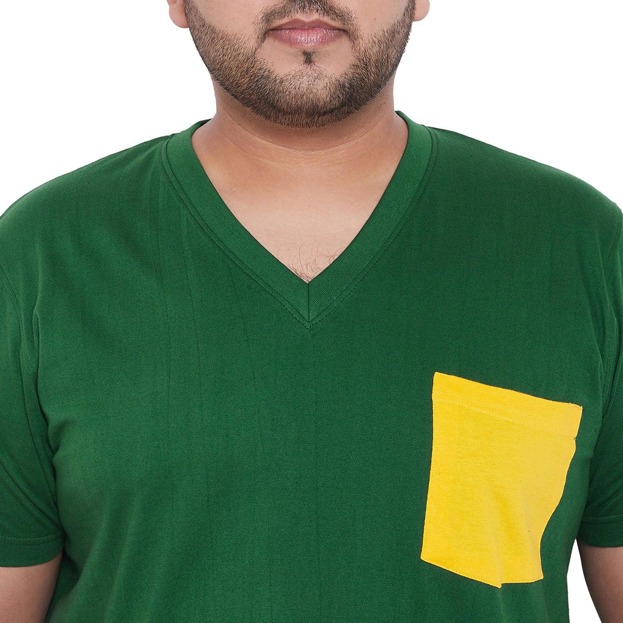 Men Plus Size Hagan GR Solid V Neck Tshirt - bigbanana