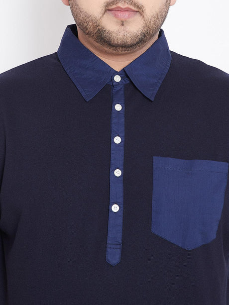 Men Plus Size Austin Solid Polo Tshirt - bigbanana