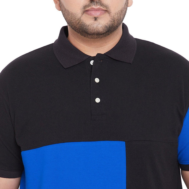 Men Plus Size Elliot Colorblock Polo Tshirt - bigbanana