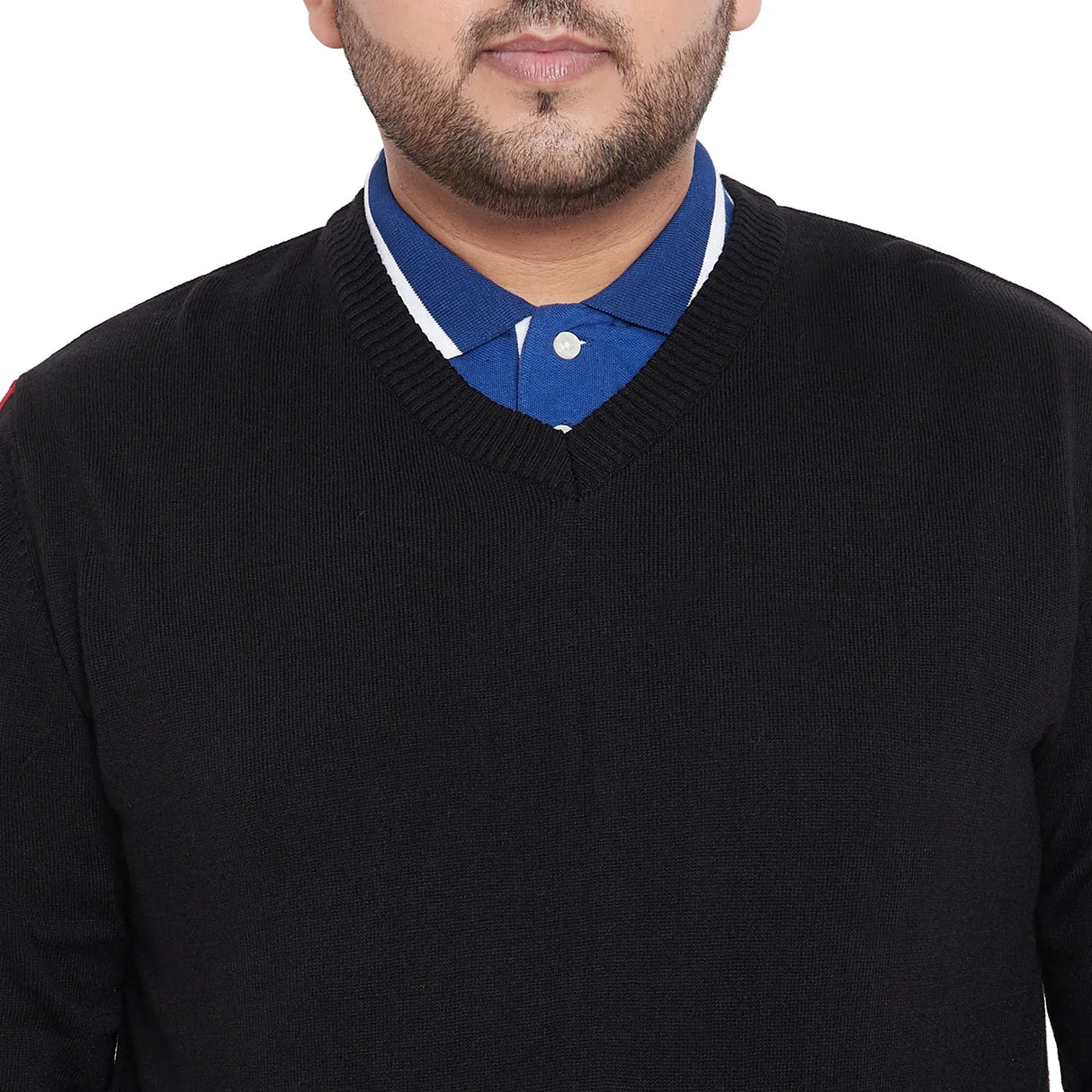 Men Plus Size Deep Solid Sweater - bigbanana