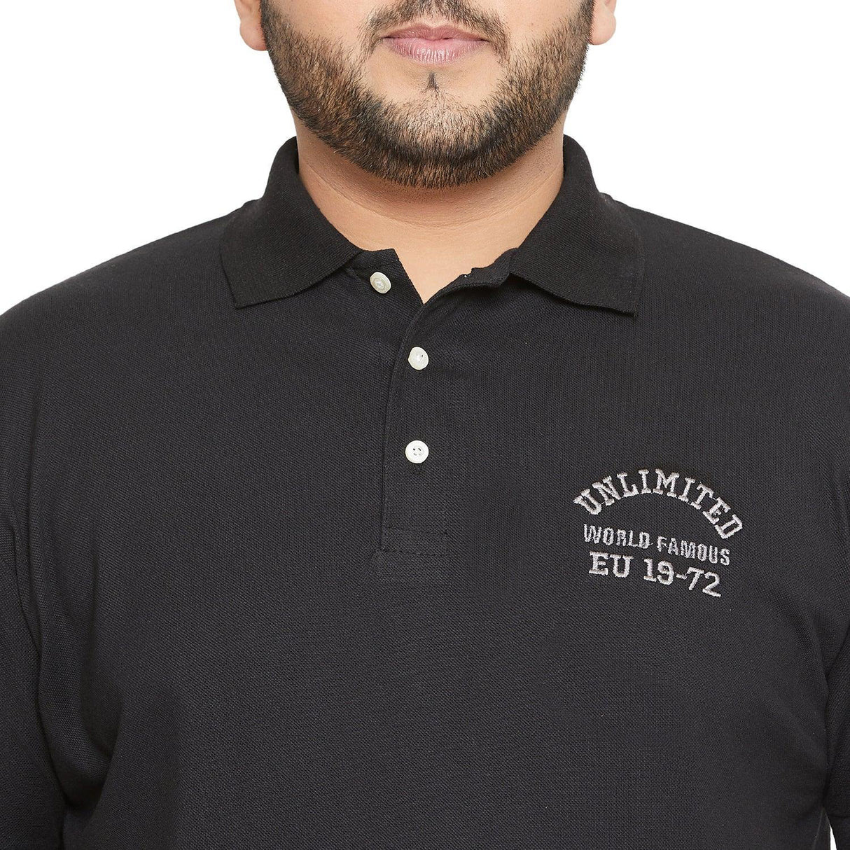 Men Plus Size Canberra Solid Polo Tshirt - bigbanana
