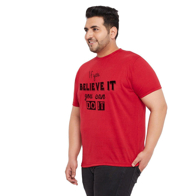 Men Plus Size Anota Printed Round Neck Tshirt - bigbanana