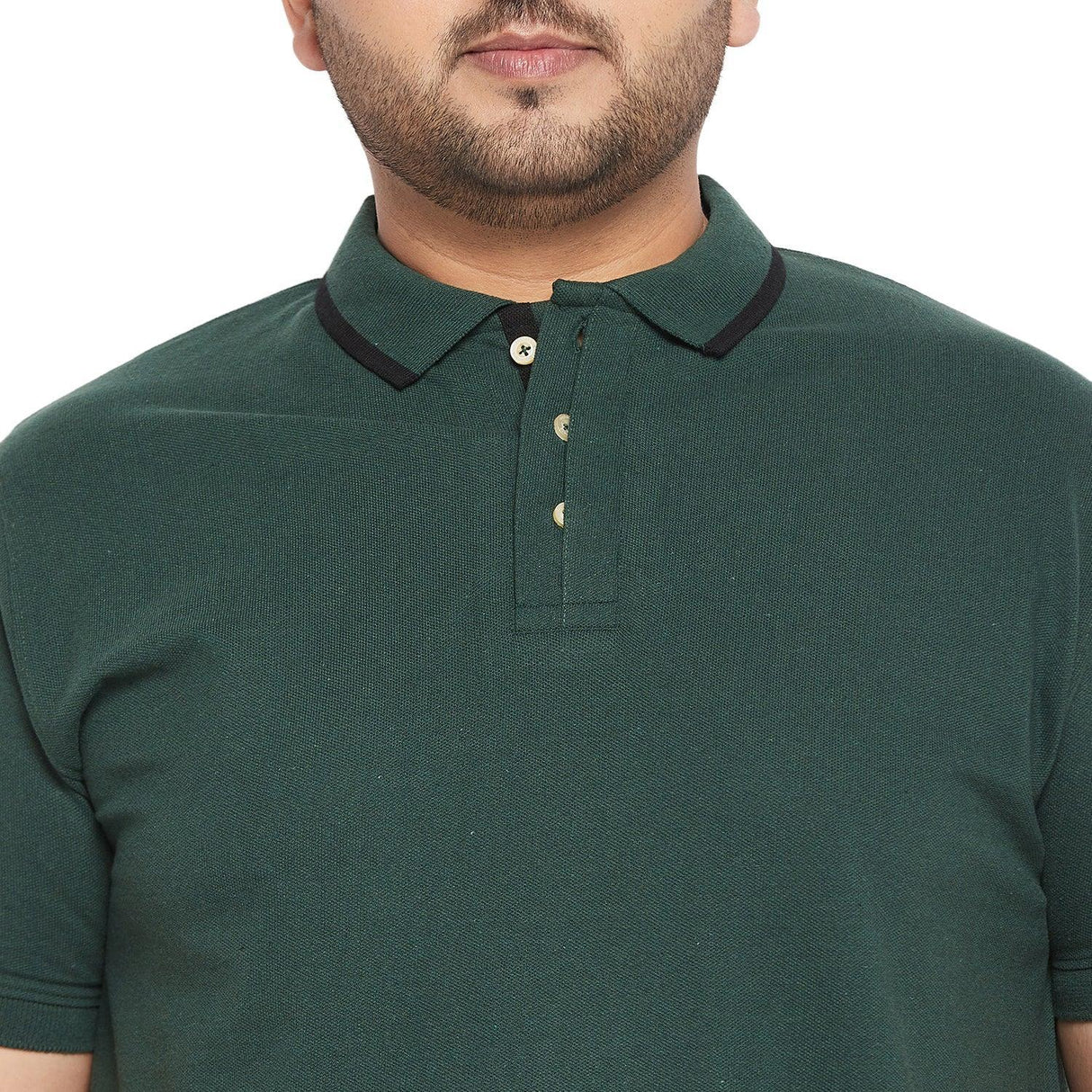 Men Plus Size Athletic Colorblock Polo Tshirt - bigbanana