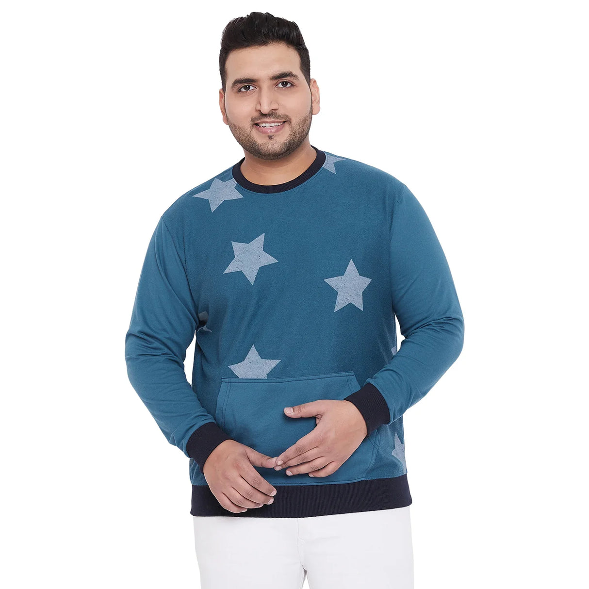 Men Plus Size Binky Printed Sweatshirt - bigbanana