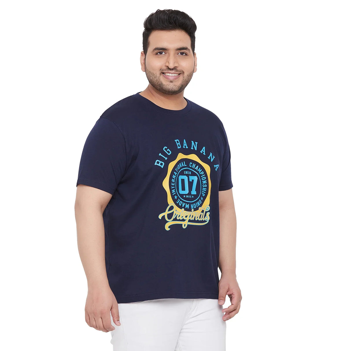Men Plus Size BuckyN Printed Round Neck Tshirt - bigbanana