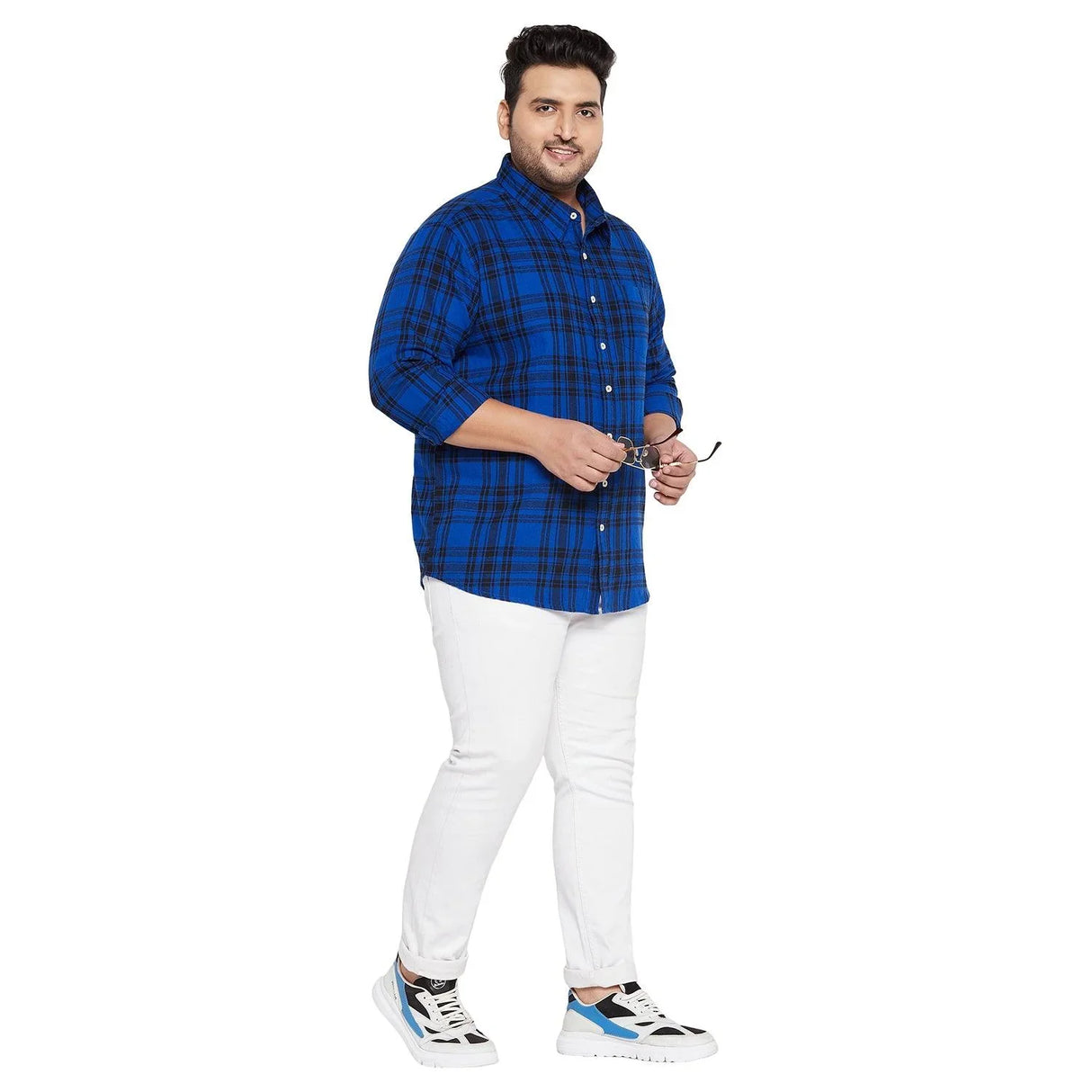Men Plus Size Catania Check Shirt - bigbanana