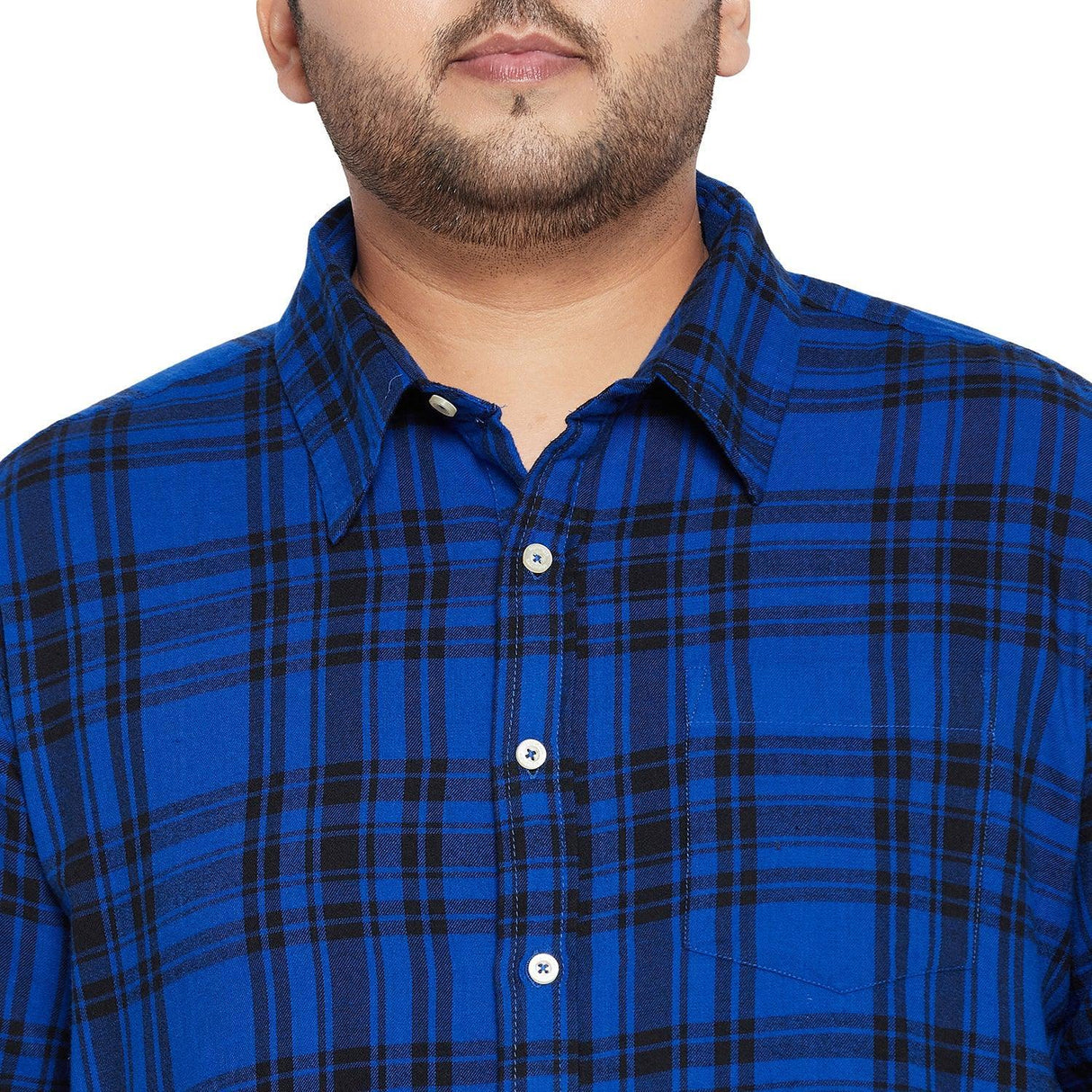 Men Plus Size Catania Check Shirt - bigbanana