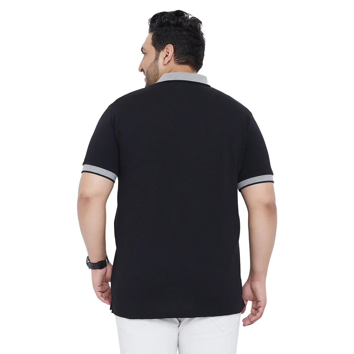 Men Plus Size Charlwood Colorblock Polo Tshirt - bigbanana