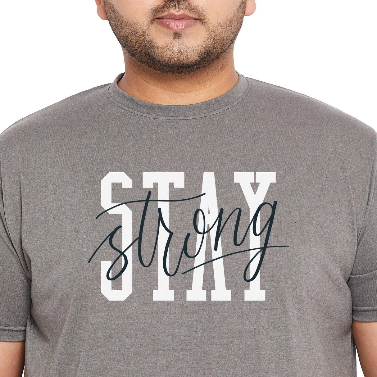 Men Plus Size Churchill Printed Round Neck Tshirt - bigbanana