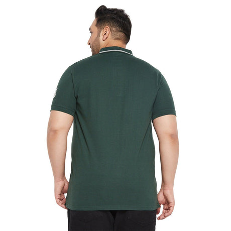 Men Plus Size Conjunto Solid Polo Tshirt - bigbanana