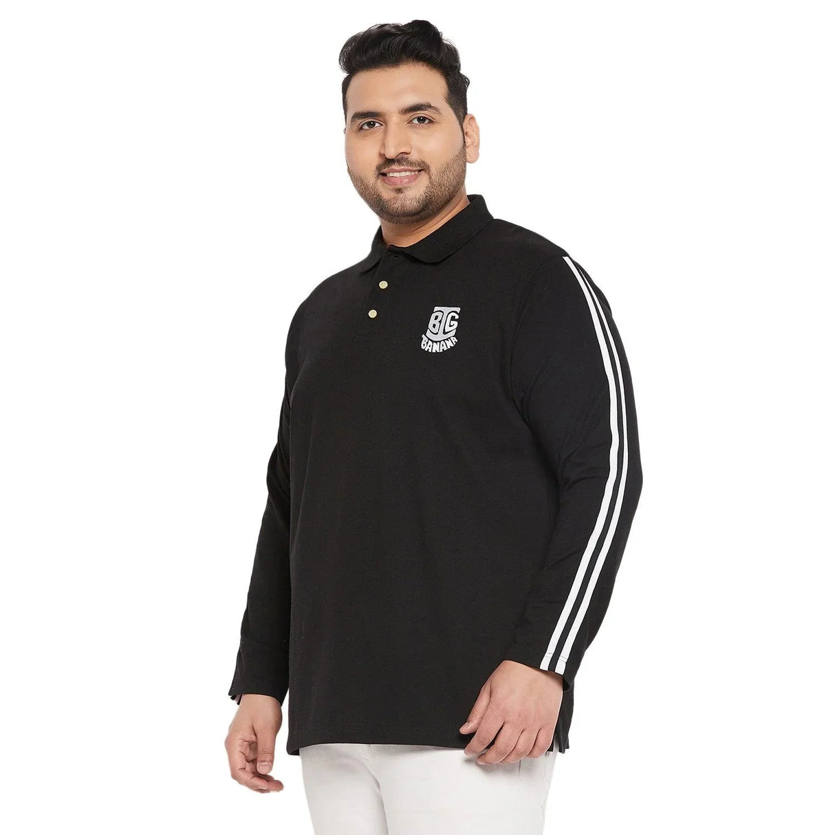 Men Plus Size Crewyard Solid Polo Tshirt - bigbanana