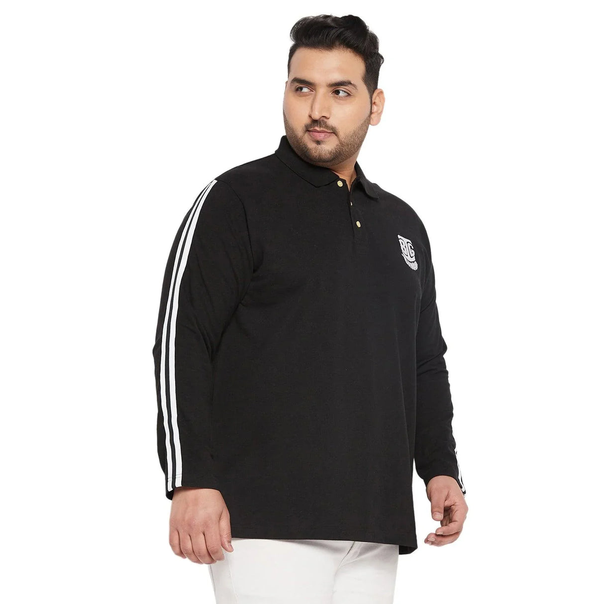 Men Plus Size Crewyard Solid Polo Tshirt - bigbanana