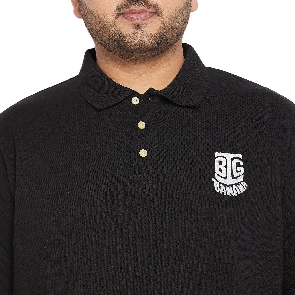 Men Plus Size Crewyard Solid Polo Tshirt - bigbanana