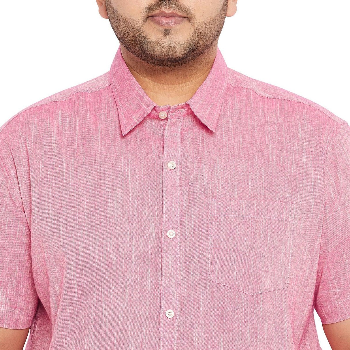 Men Plus Size Crude Solid Shirt - bigbanana