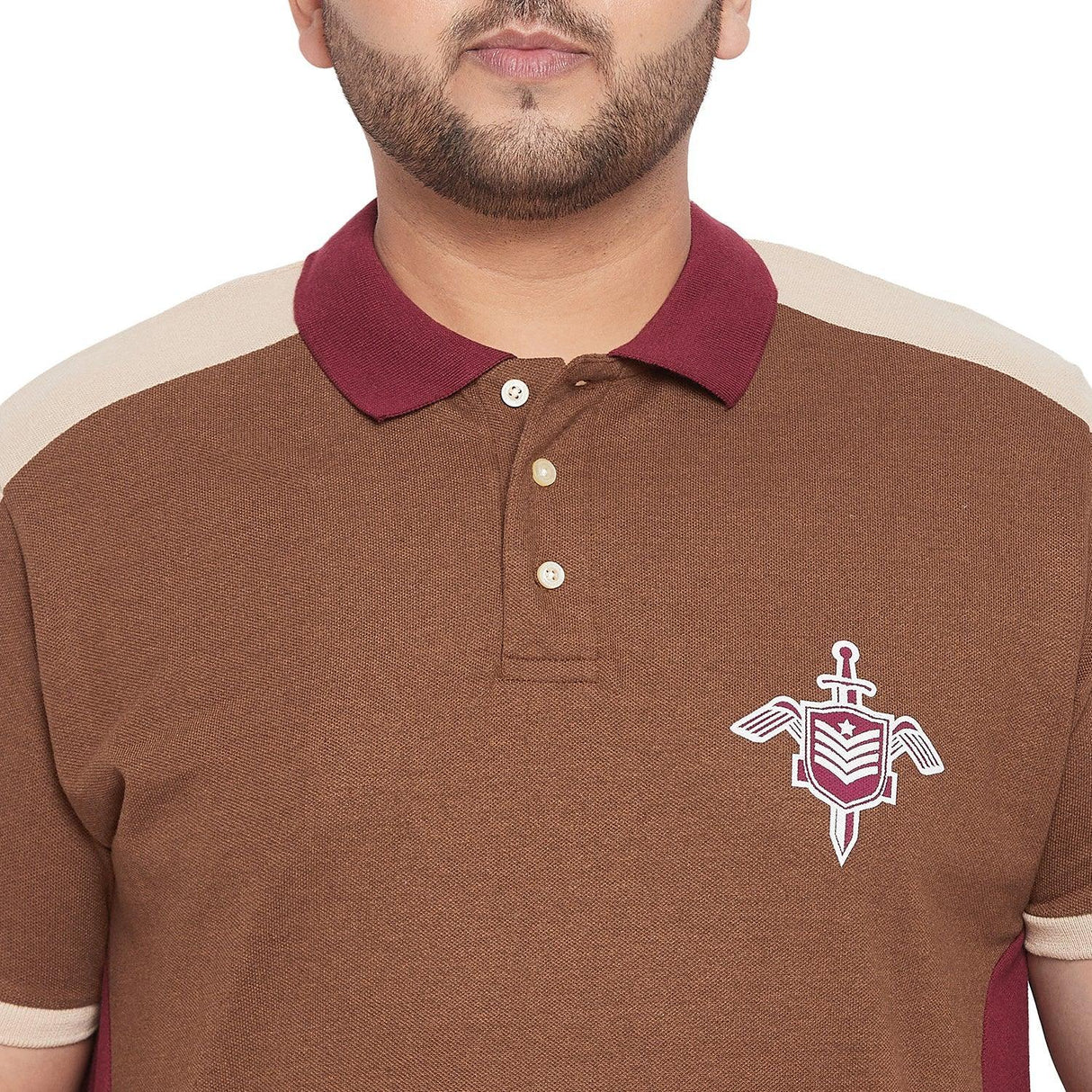 Men Plus Size Deigo Colorblock Polo Tshirt - bigbanana