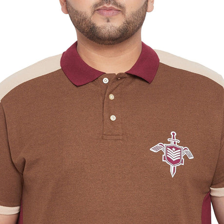 Men Plus Size Deigo Colorblock Polo Tshirt - bigbanana