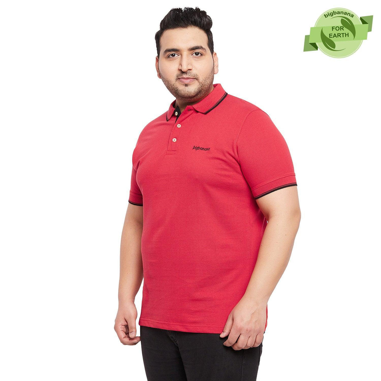 Men Plus Size Eddy-R Solid Polo Tshirt - bigbanana