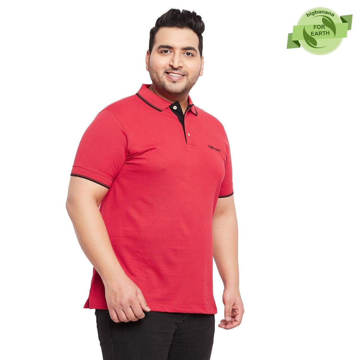 Men Plus Size Eddy-R Solid Polo Tshirt - bigbanana
