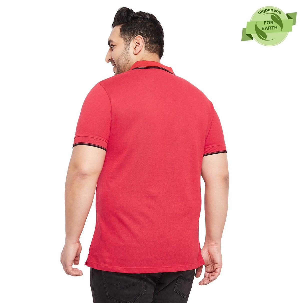 Men Plus Size Eddy-R Solid Polo Tshirt - bigbanana
