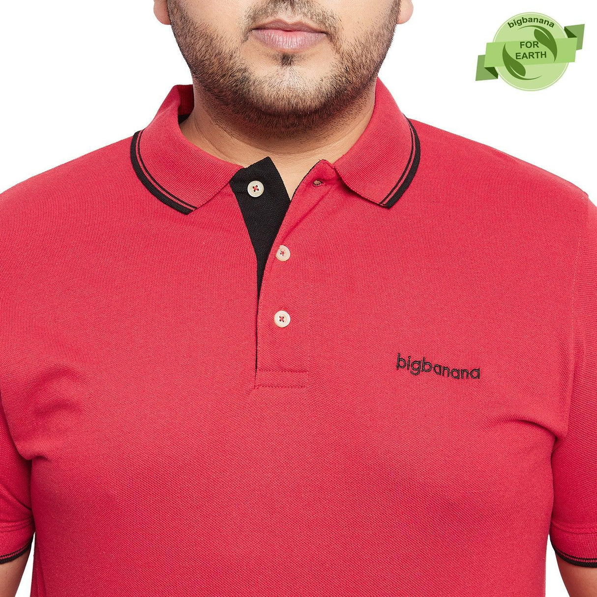 Men Plus Size Eddy-R Solid Polo Tshirt - bigbanana