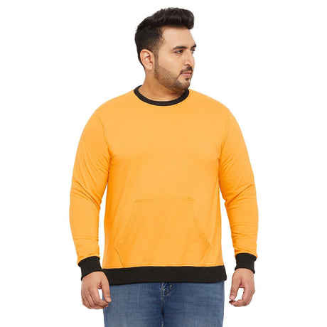 Men Plus Size Fargas Solid Sweatshirt - bigbanana
