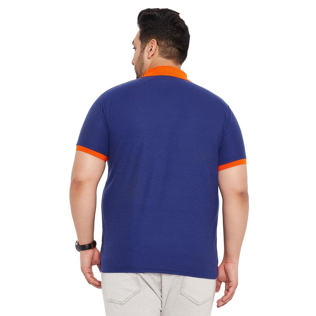 Men Plus Size Finn-B Colorblock Polo Tshirt - bigbanana